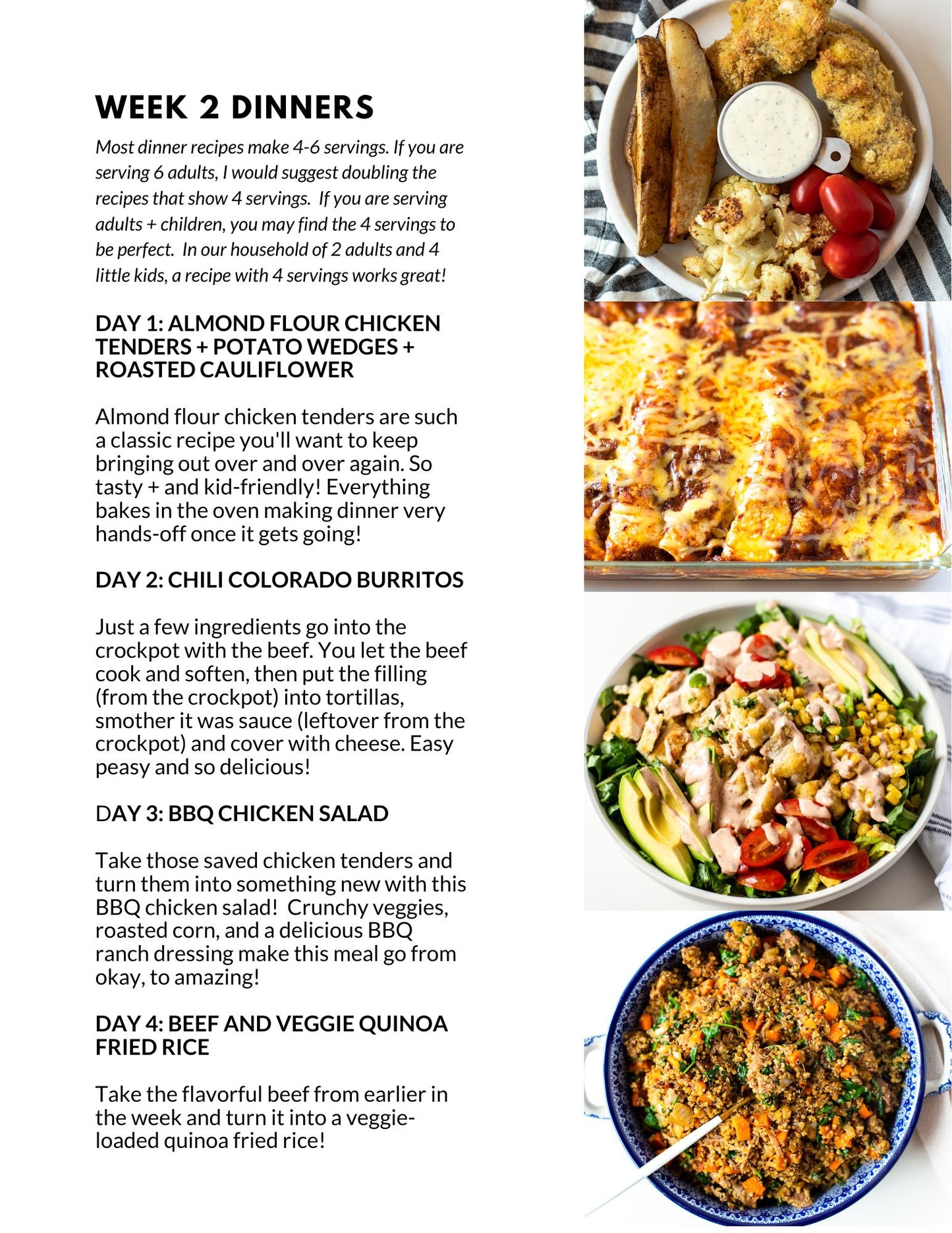 May Meal Plan - Full Month