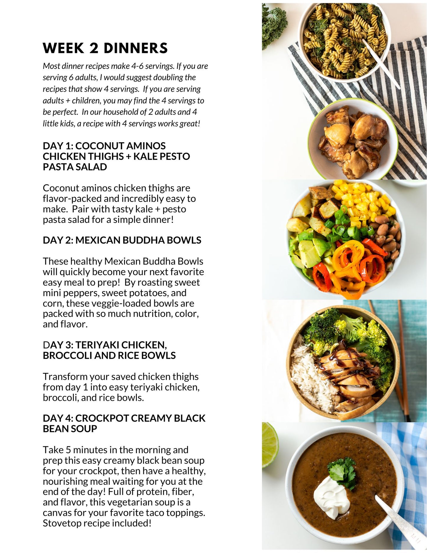 March Meal Plan - Full Month