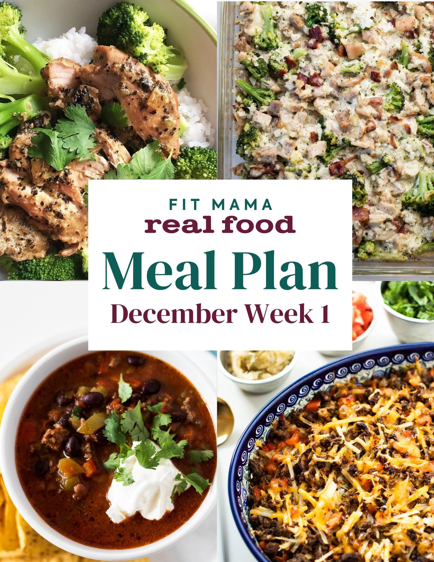 December Single Week Meal Plan - Week 1