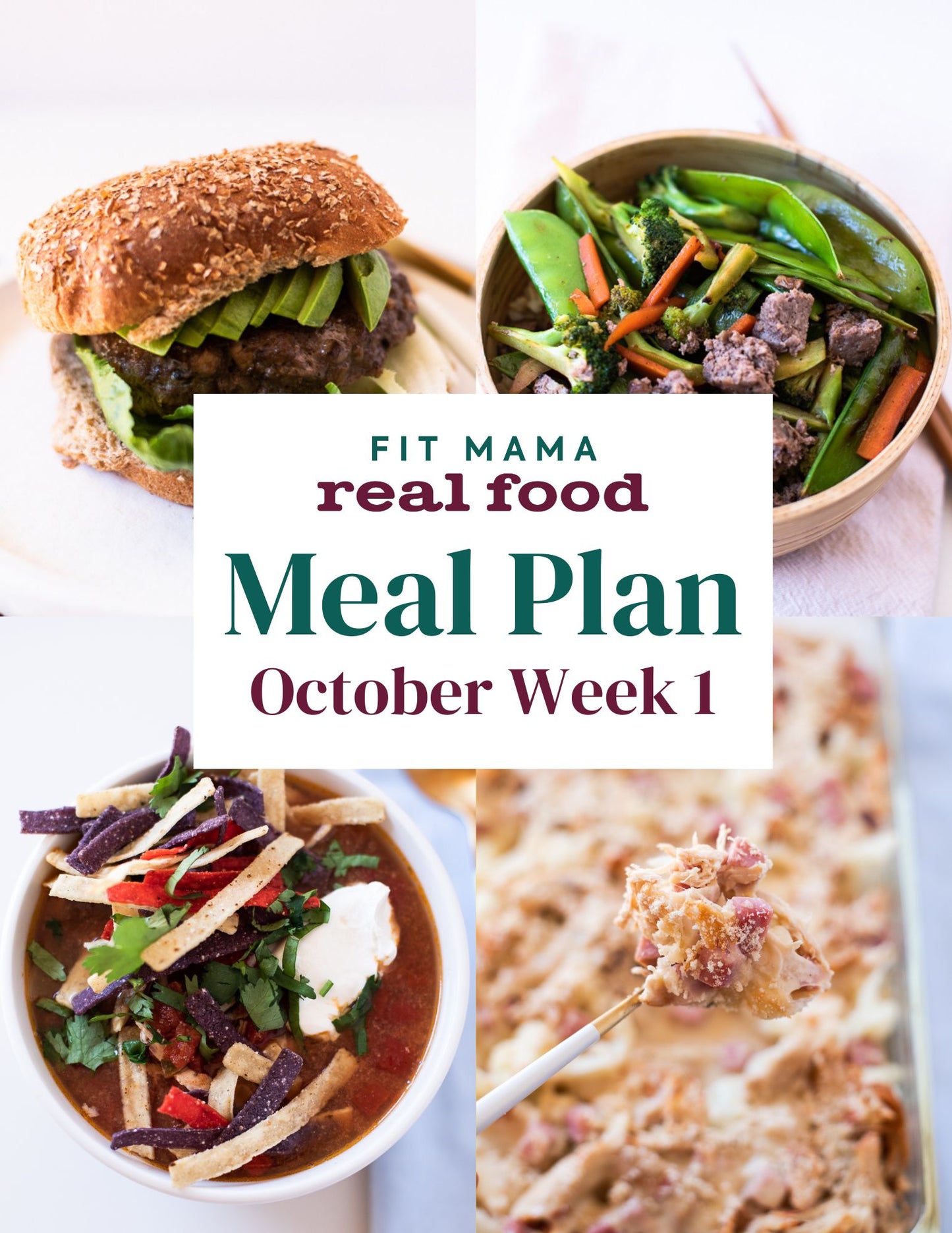 October Single Week Meal Plan - Week 1