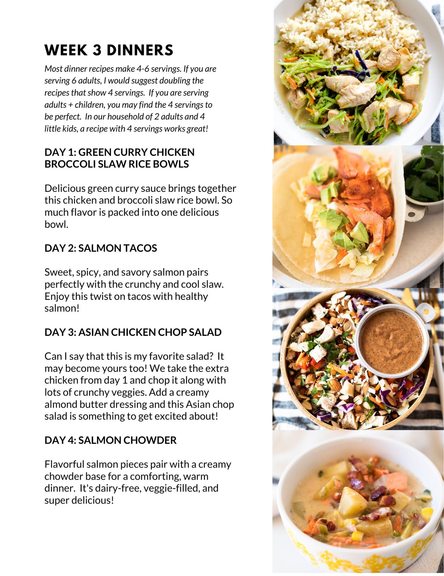 February Meal Plan - Full Month