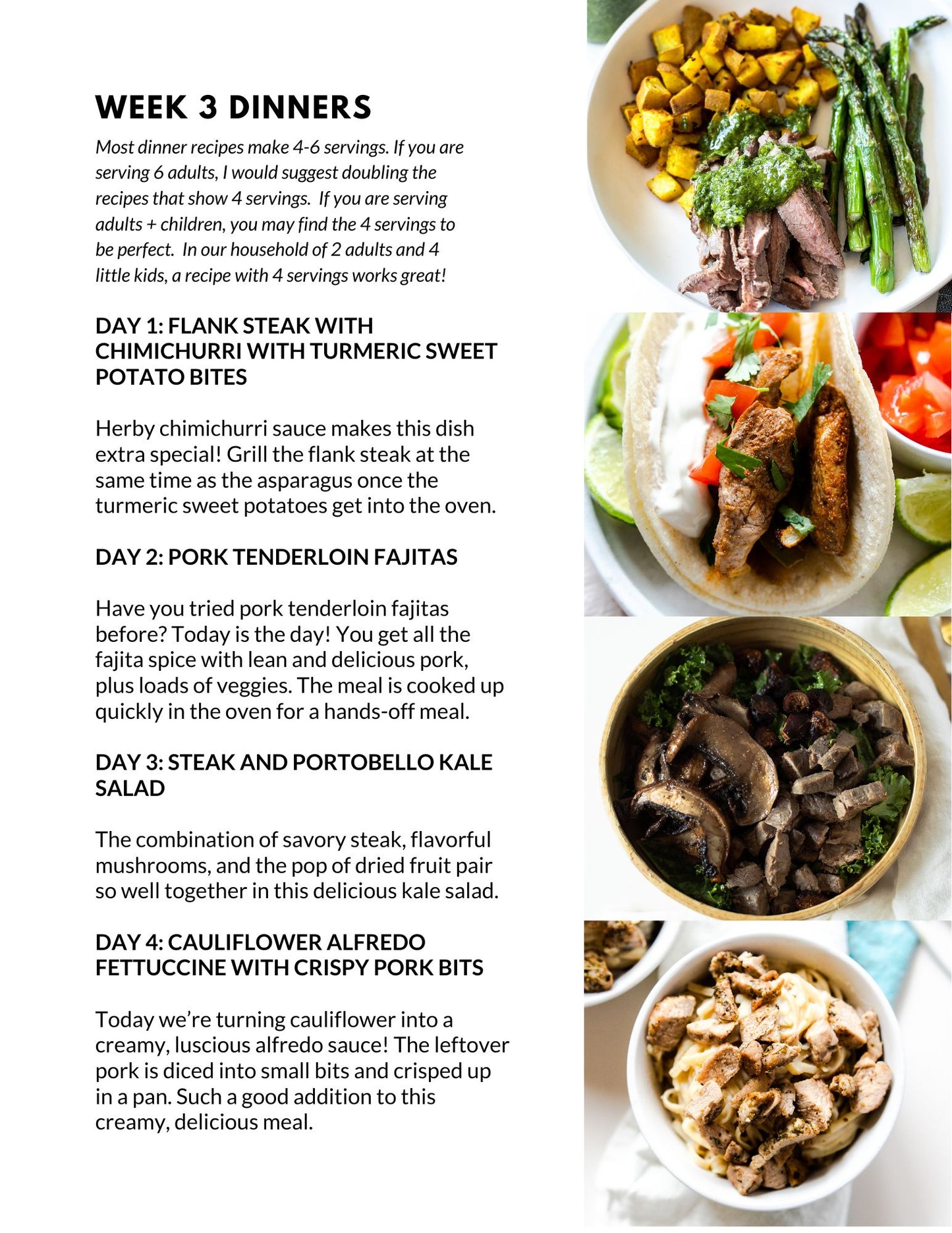 June Meal Plan - Full Month