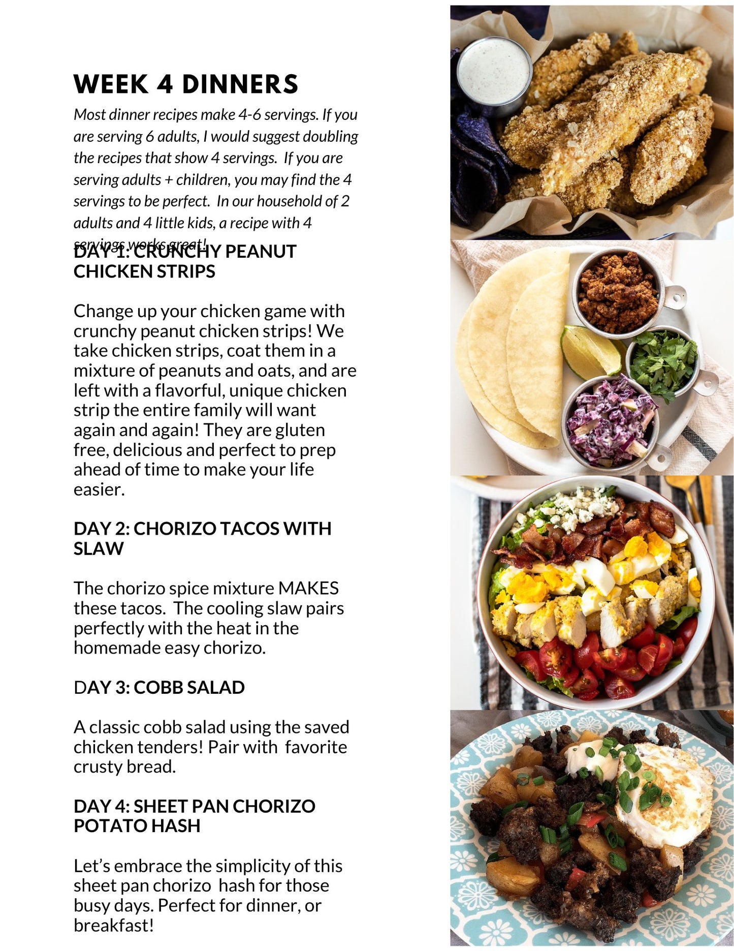 March Meal Plan - Full Month