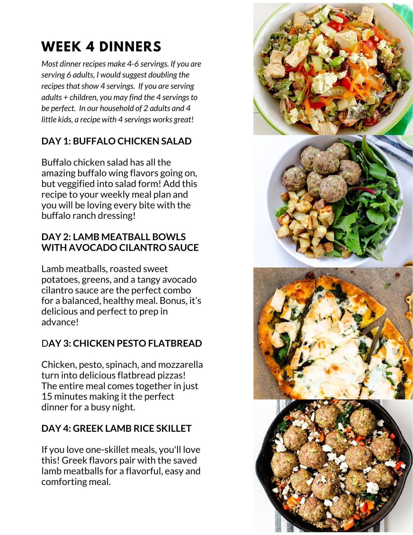June Meal Plan - Full Month