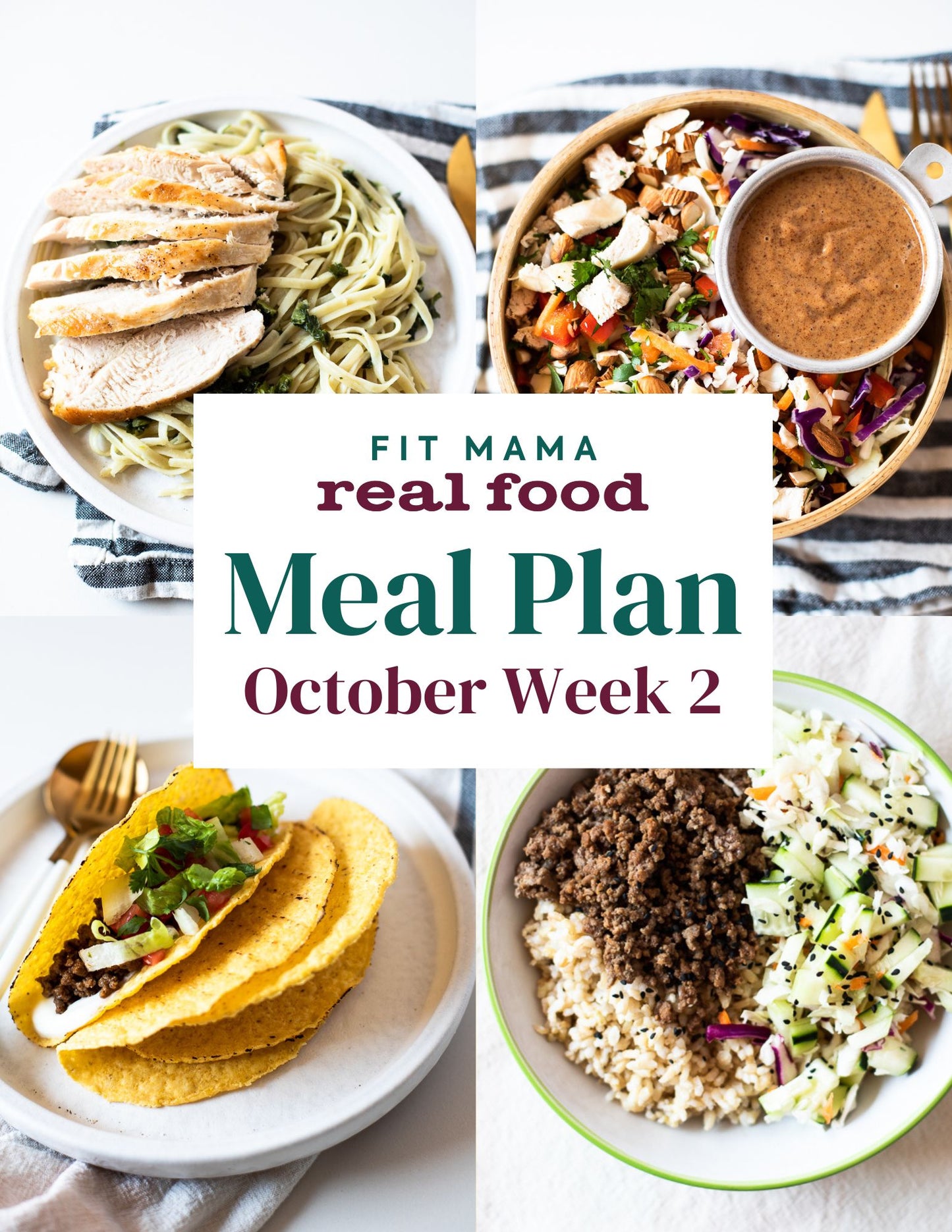 October Single Week Meal Plan - Week 2