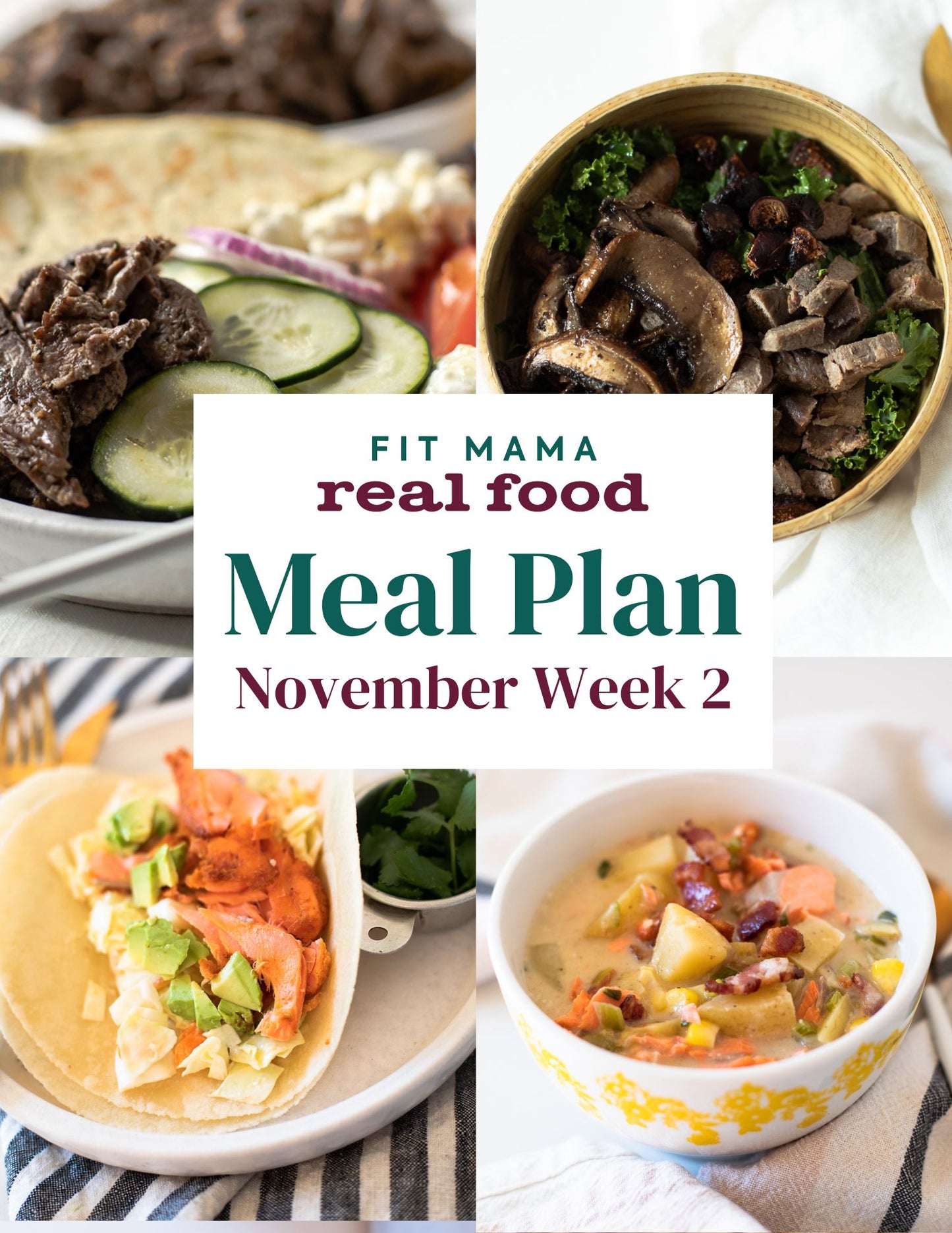 November Single Week Meal Plan - Week 2