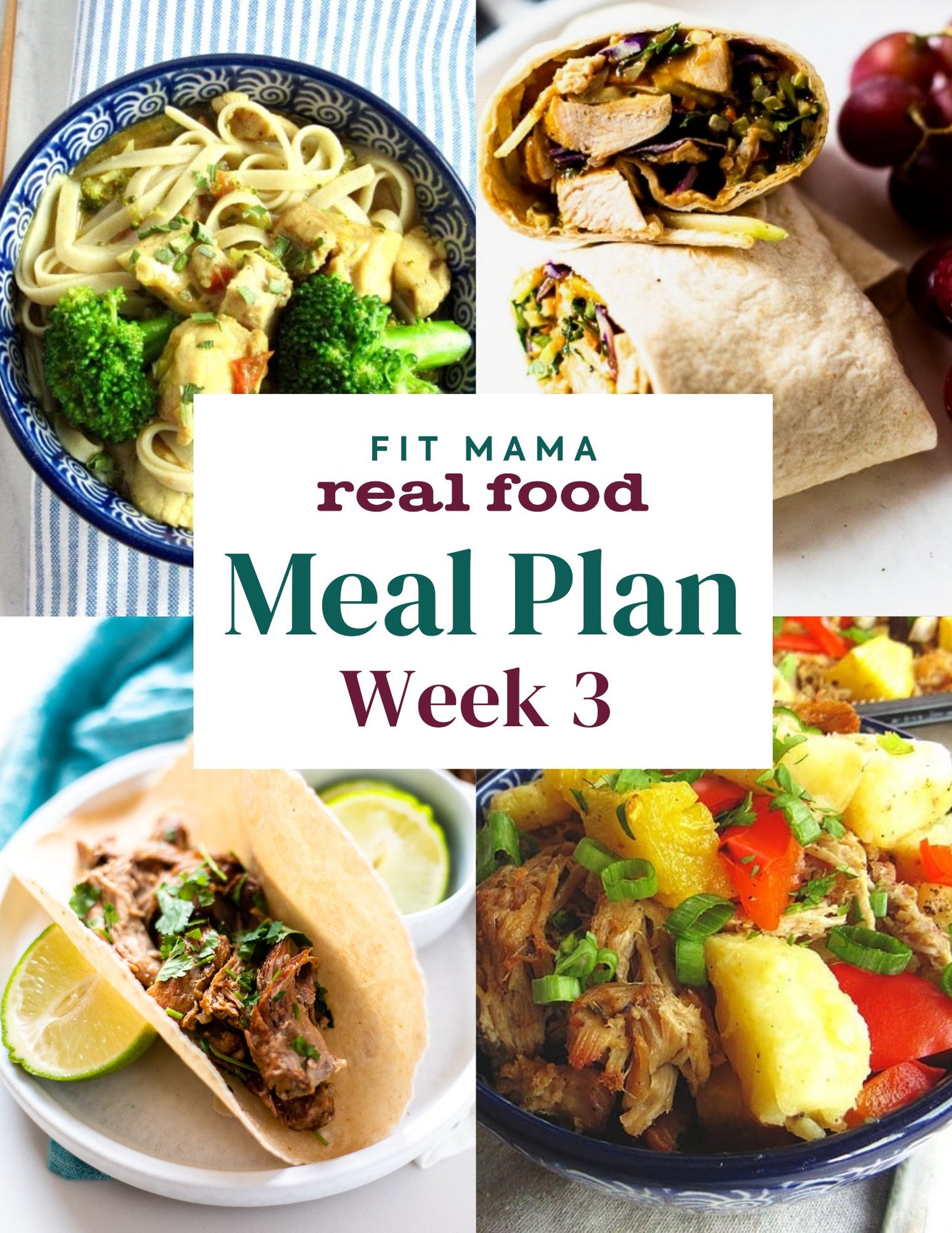 January Single Week Meal Plan - Week 3