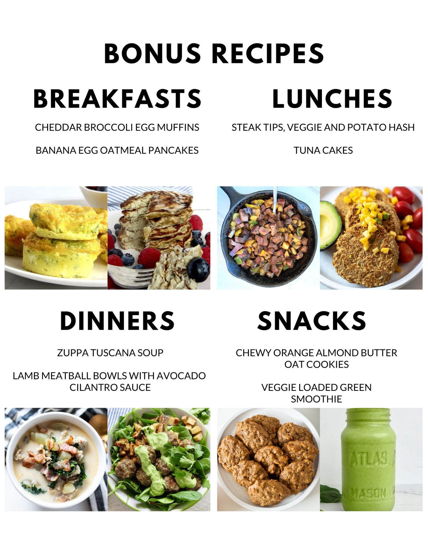 January Meal Plan - Full Month