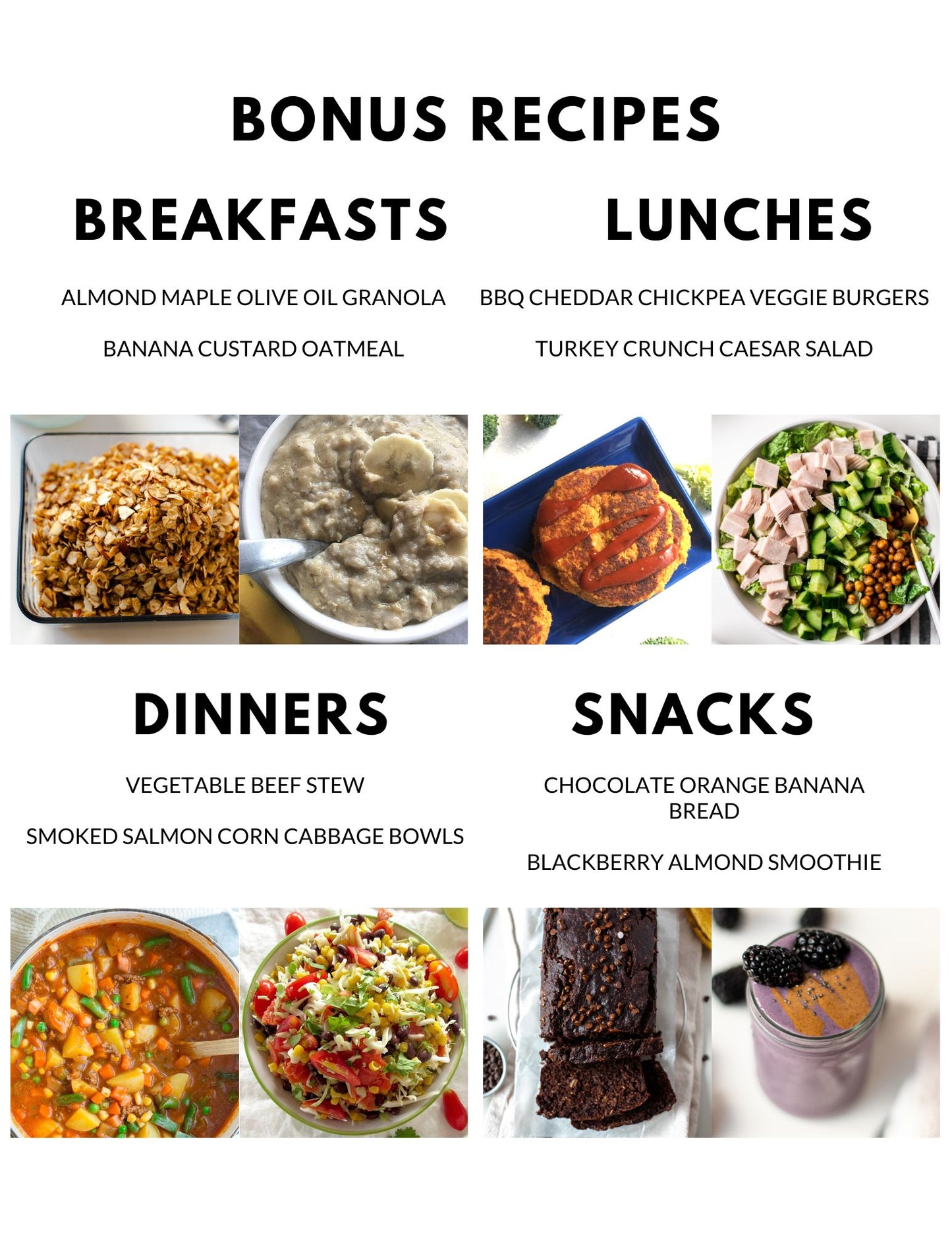 August Meal Plan - Full Month