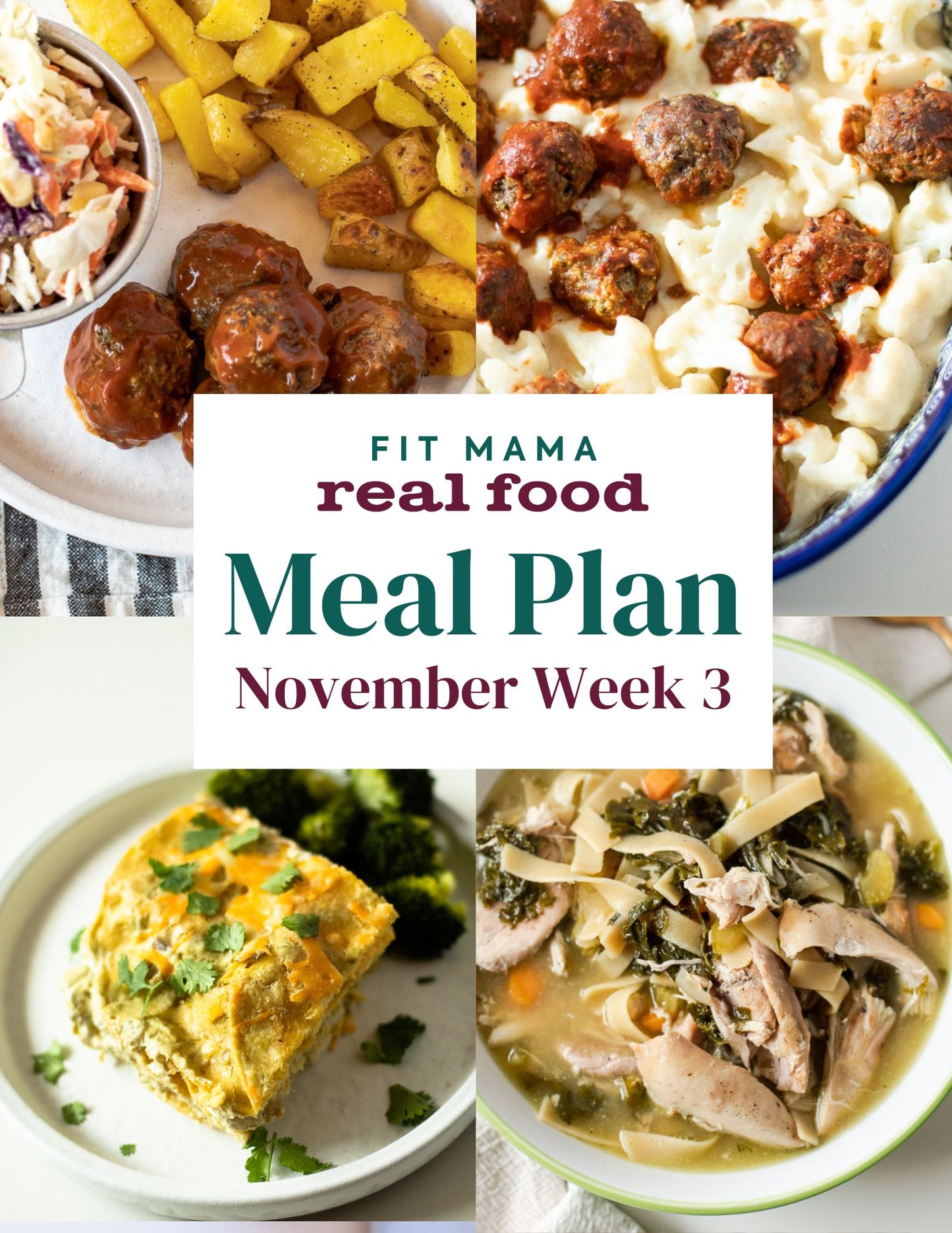 November Single Week Meal Plan - Week 3