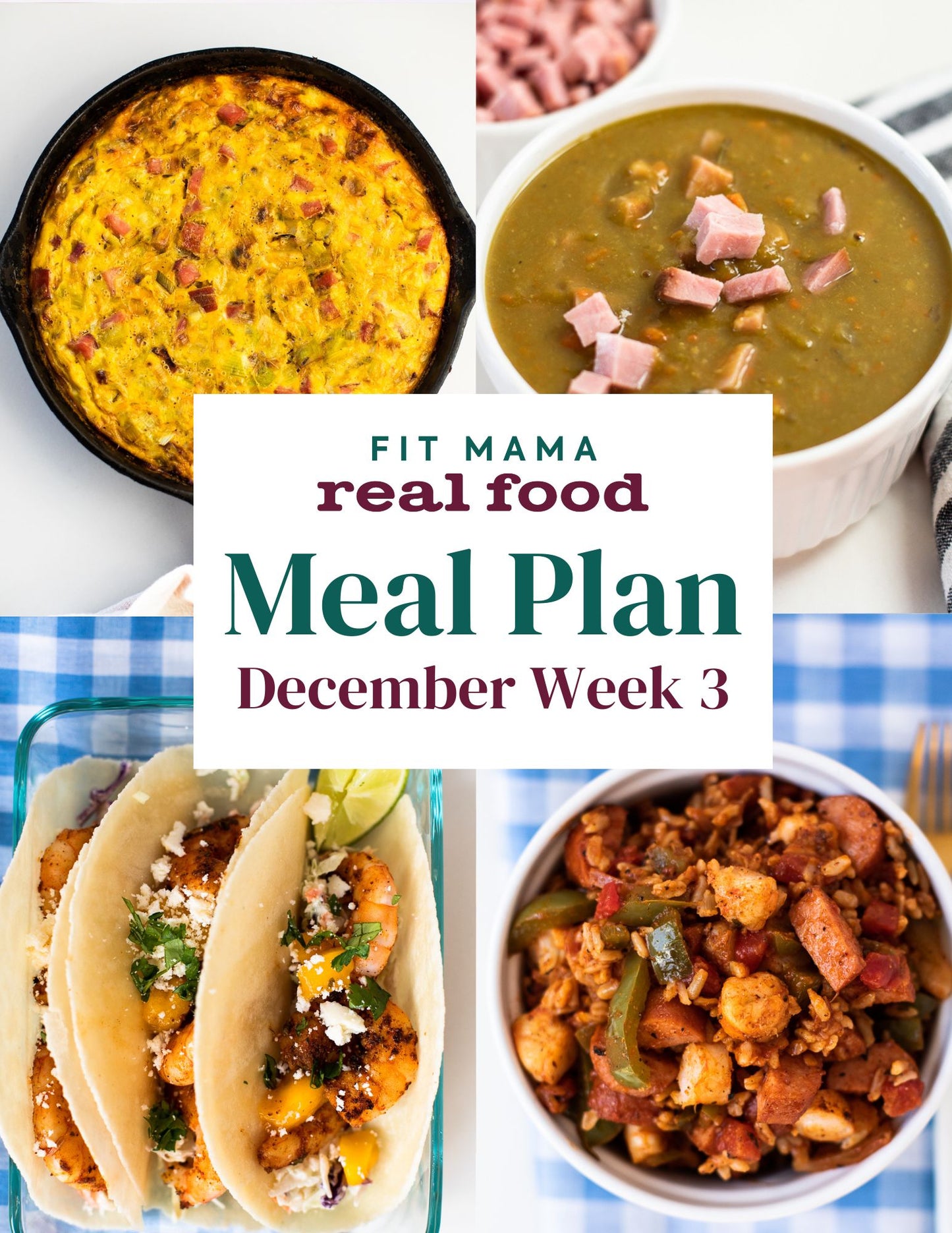 December Single Week Meal Plan - Week 3