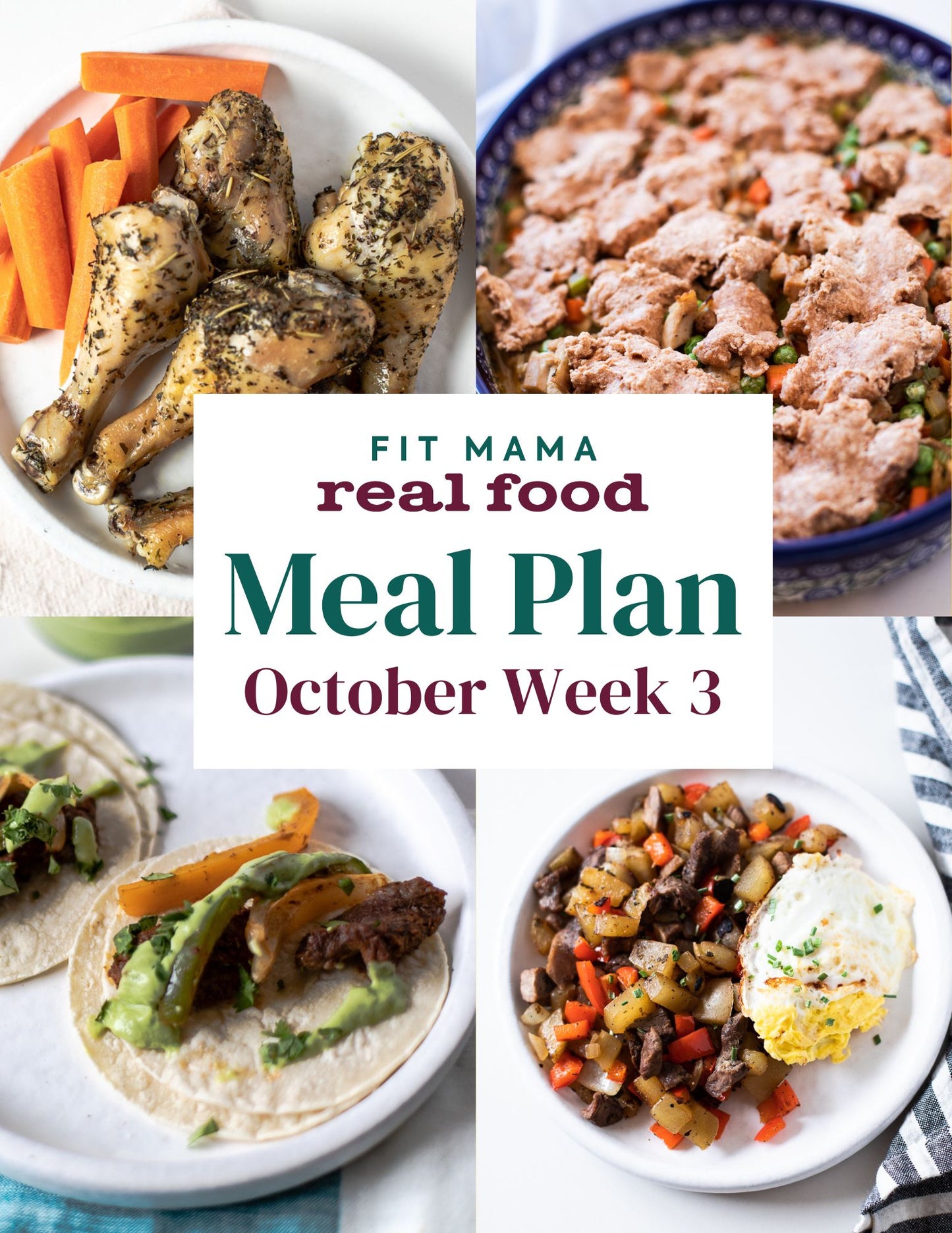 October Single Week Meal Plan - Week 3