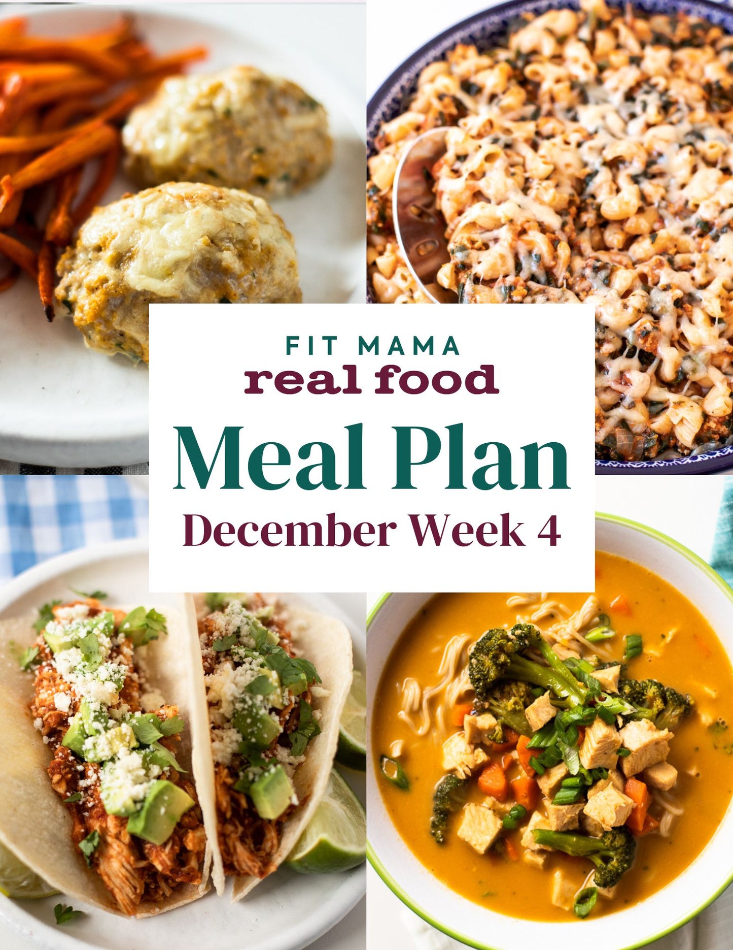 December Single Week Meal Plan - Week 4