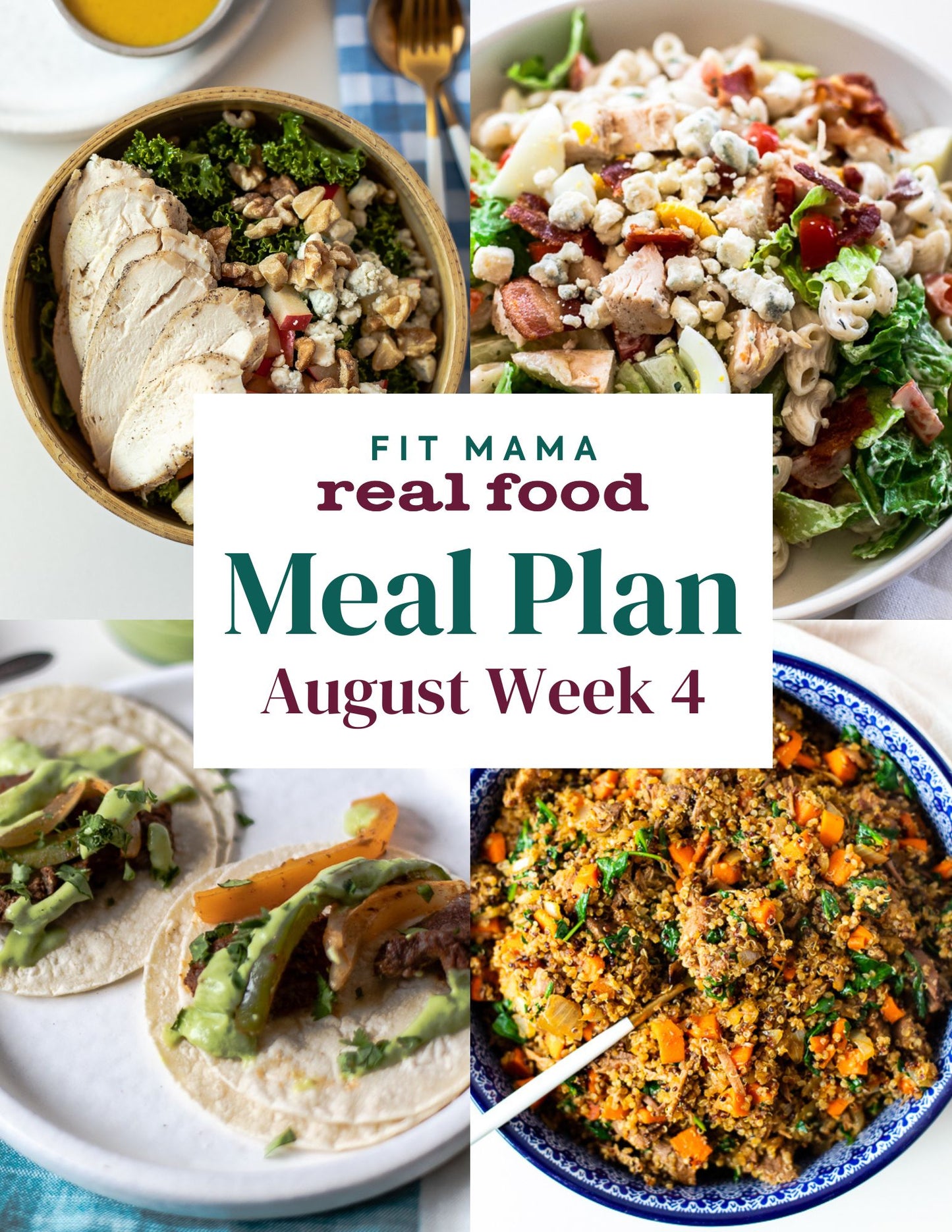August Single Week Meal Plan - Week 4