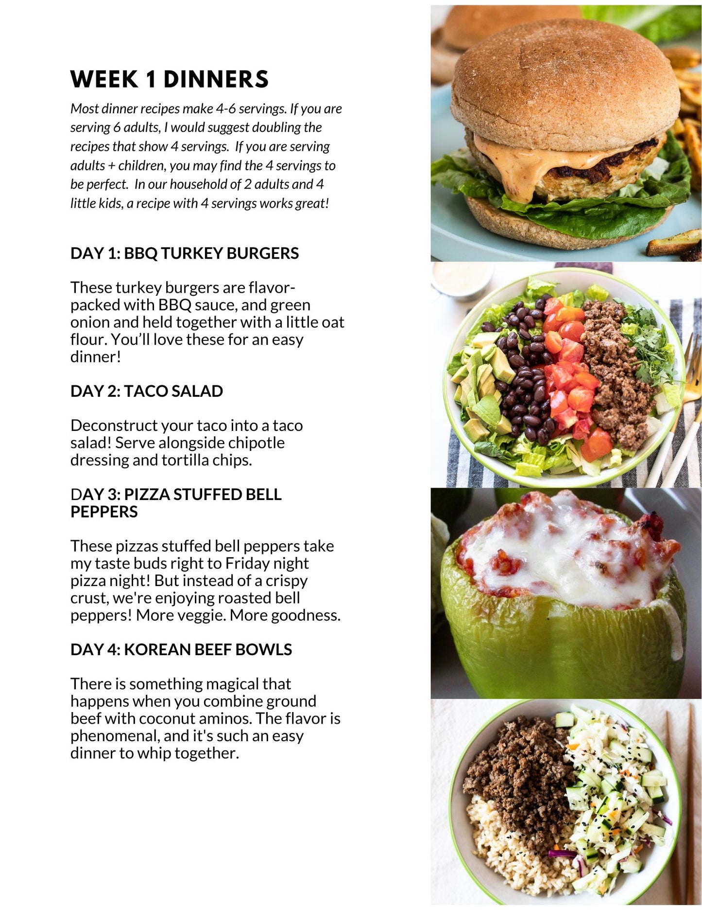 May Meal Plan - Full Month