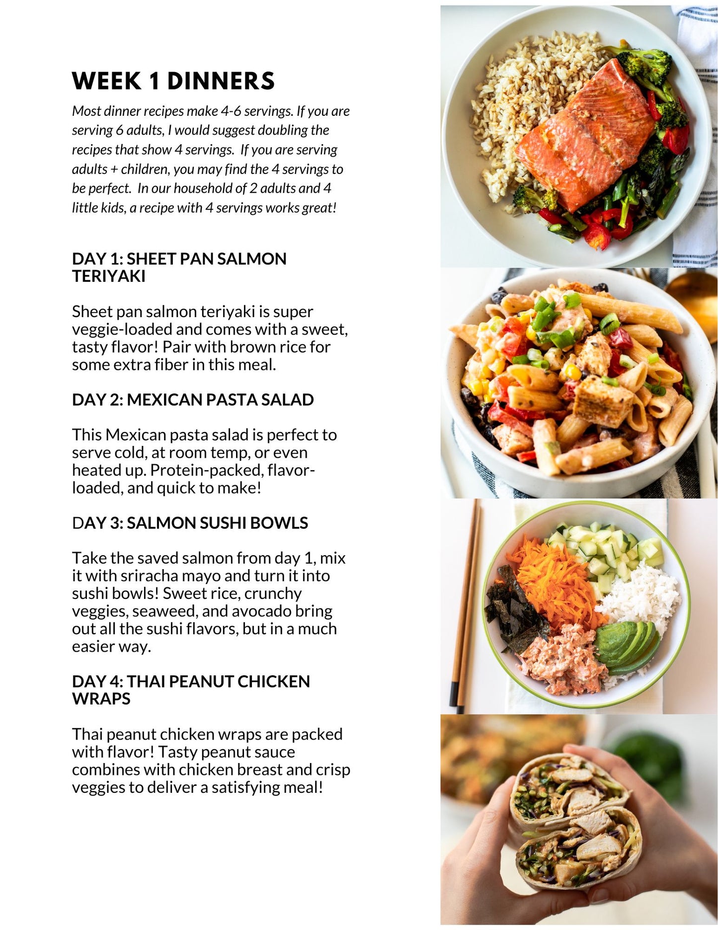 June Meal Plan - Full Month